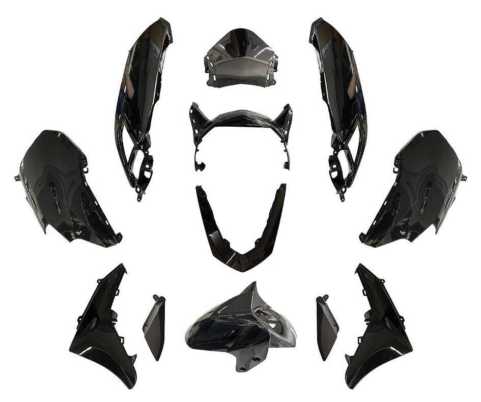 Kit carene nere Yamaha N-Max 125 EU5 ('21/'24) (12 pz.) T4Tune 2021-2024 363565