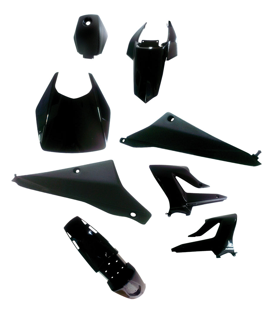 Kit carene nere Senda DRD 2010 (8 pz.) T4Tune DERBI SENDA 50 2010-2017 362250
