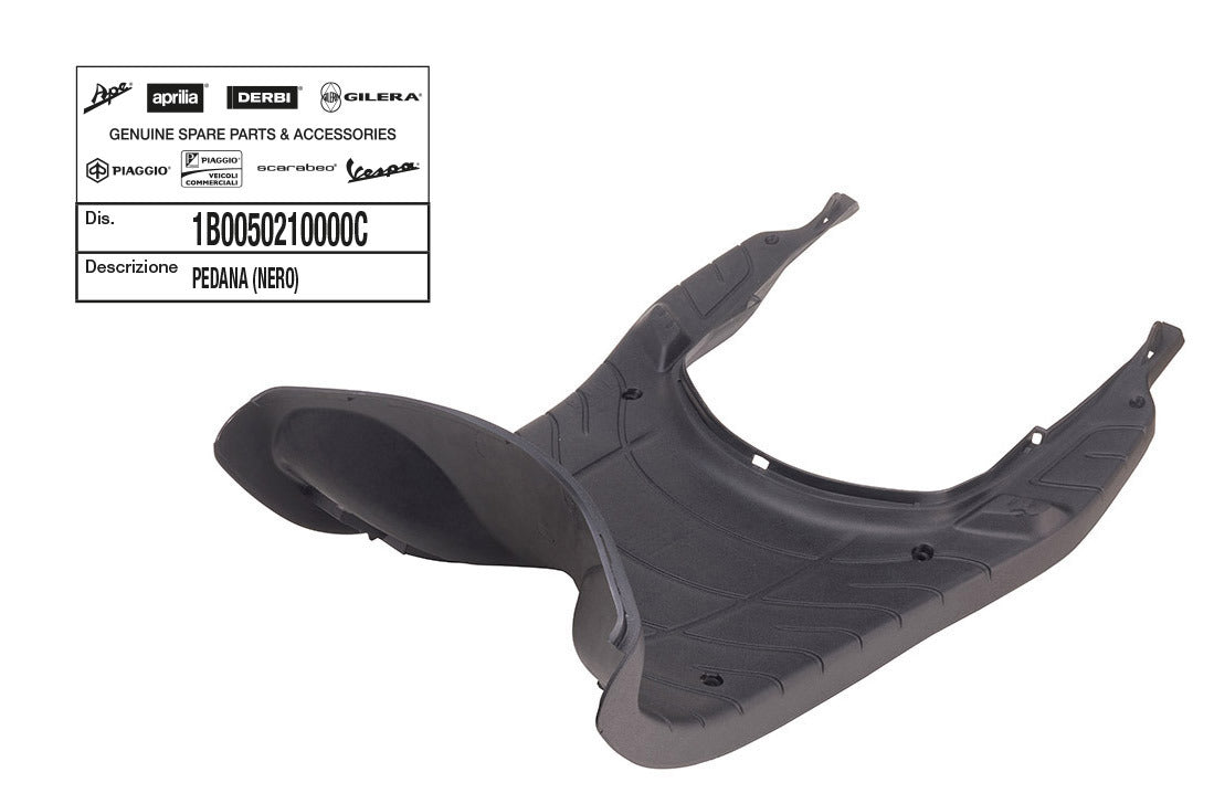 Pedana nera Zip Piaggio ZIP 50 ZIP 100 2000-2023 1B0050210000C