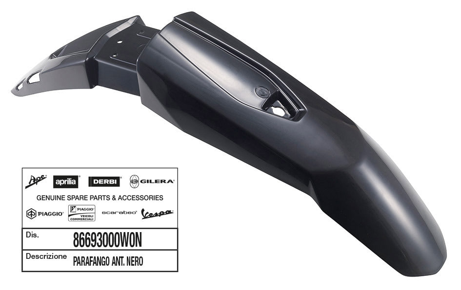 Parafango ant.nero Piaggio DERBI GILERA SENDA 50 SENDA 125 RCR 50 86693000W0N