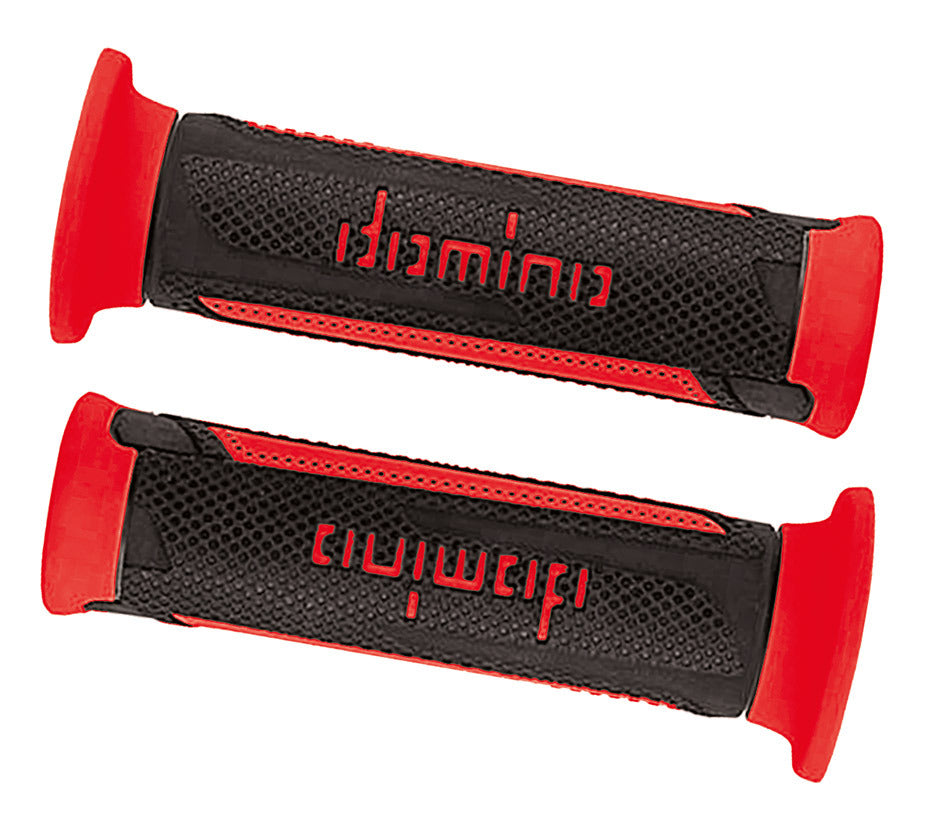 Manopole Domino A350 nero/rosso GRIPS 055