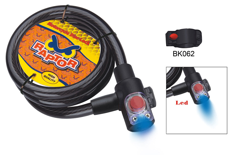 Cavo a spirale Ø 12x1500 con Led Raptor TY 585