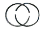 Serie segmenti Ø 57 1,5mm Vespa 125 Et3,Primavera DR PK 125 SG 1518.6 DR