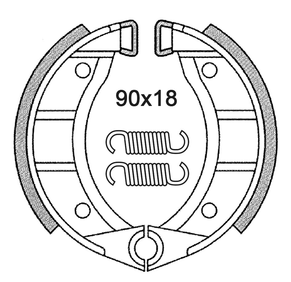 Ganasce freno ant. Ciao C4 PIAGGIO BOXER 50 CIAO 50 SI 50 1970-1988 BS 019