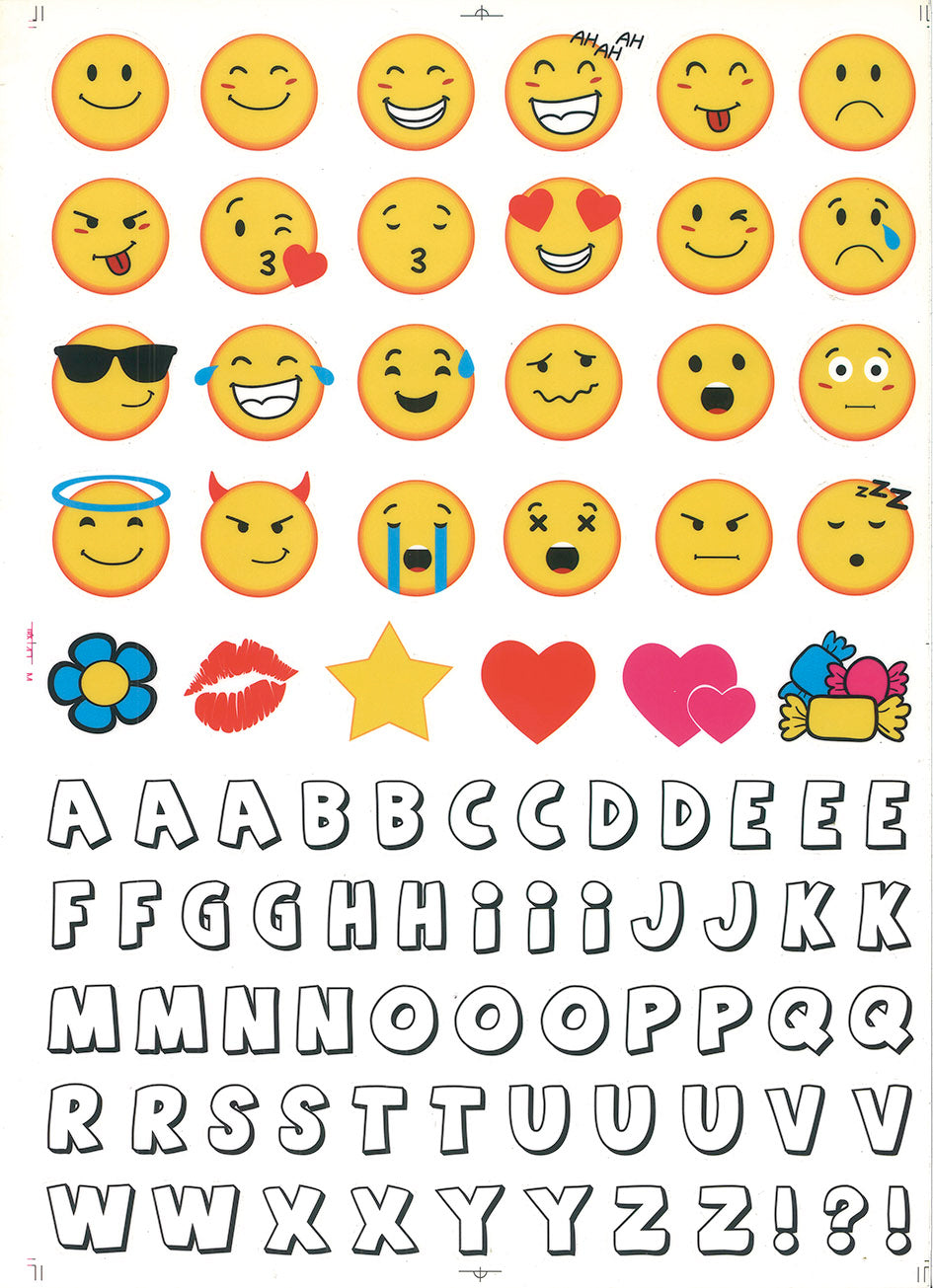 Kit adesivi Emoji cm 20X30 T4Tune 050330