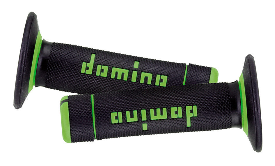 Manopole Domino enduro verde/nero GRIPS 040