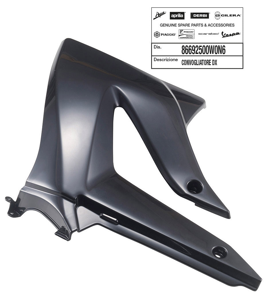 Fiancatina ant. dx nero Piaggio DERBI GILERA SENDA 50 RCR 50 SMT 50 86692500W0N6
