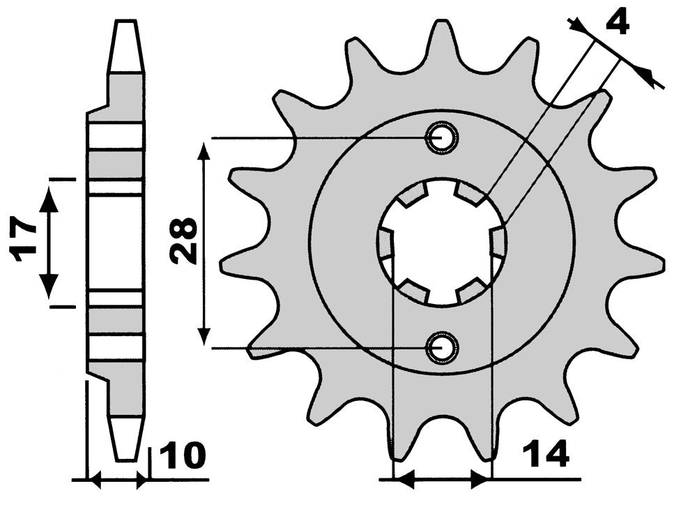 Pignone catena 420 - Z=14 T4Tune 610014