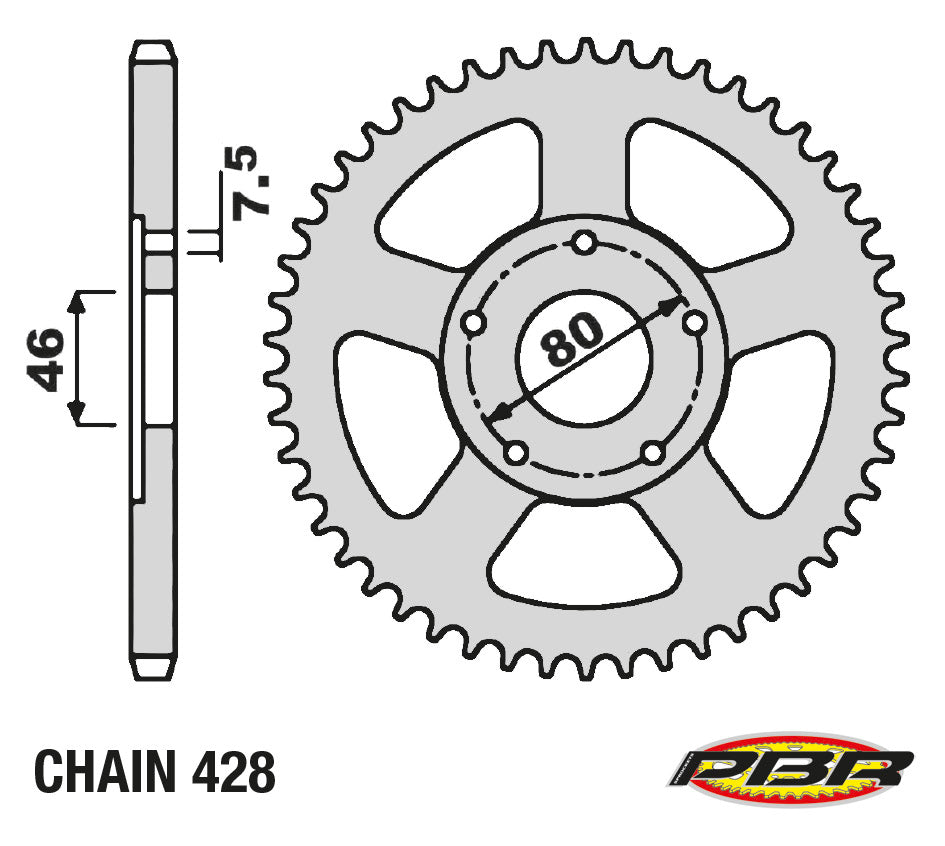 Corona Z=53 Fantic Trial 125 Mot. Minarelli PBR 147 Z53