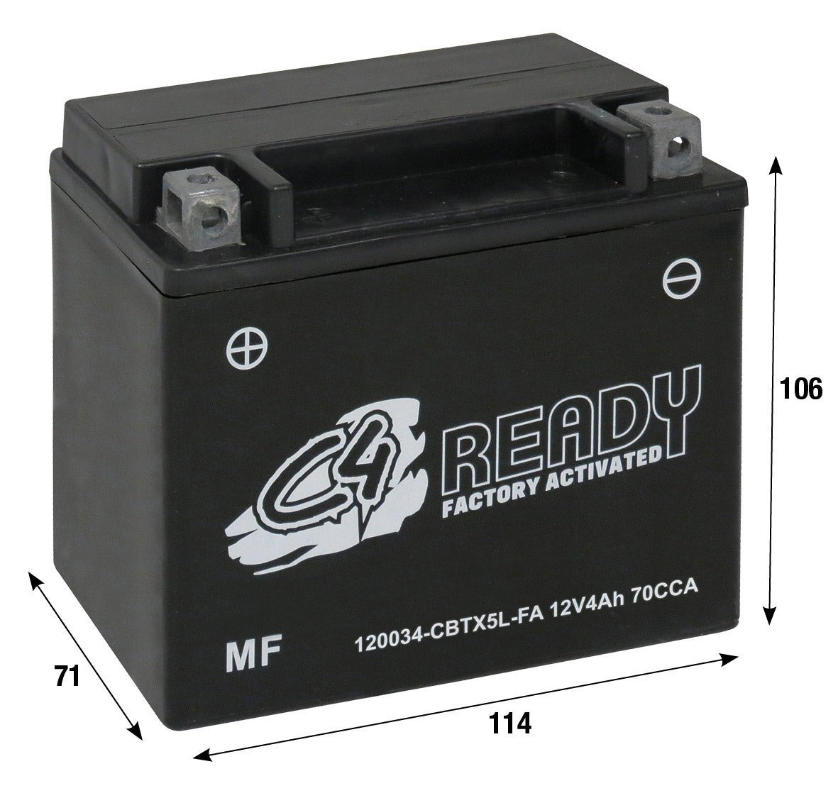 Batteria al gel CBTX5L-FA C4 APRILIA BETA CPI DERBI E-TON FANTIC MOTOR 120034