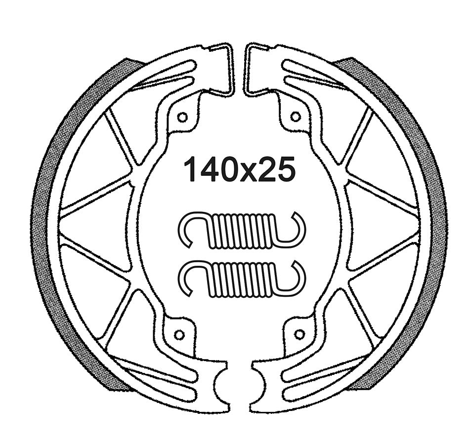 Ganasce freno Runner 125-180, Liberty 125 4T C4 APRILIA DERBI GILERA BS 025