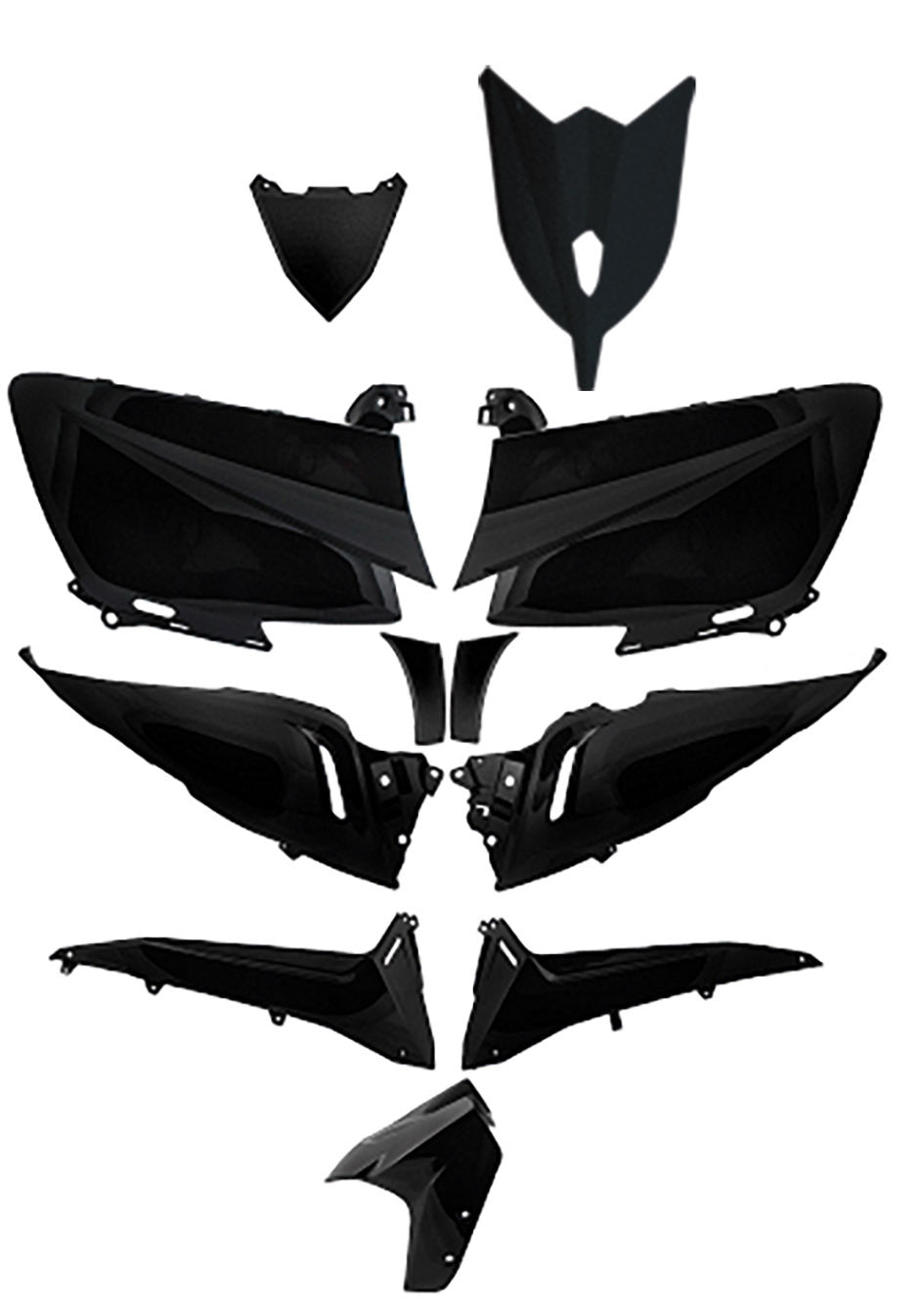 Kit carene nere T-Max 530 ('12/'14) (11 pz.) T4Tune YAMAHA 2012-2014 362360