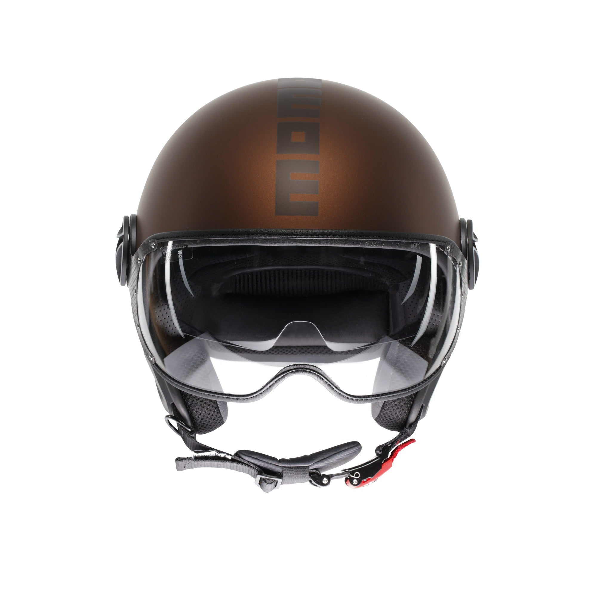 Casco Momo Design moto jet FGTR EVO Mono E2206 espresso opaco / nero