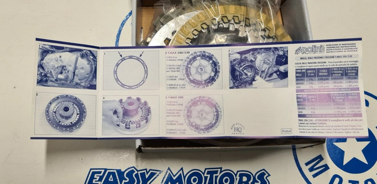 KIT FRIZIONE RACING POLINI GUARNIZIONE OLIO MOTORE YAMAHA T-MAX 500 2001-2011