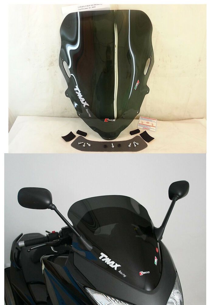 CUPOLINO PARABREZZA FUME' SCURO YAMAHA T-MAX 500 2008-2011 FACO 28020 580X525