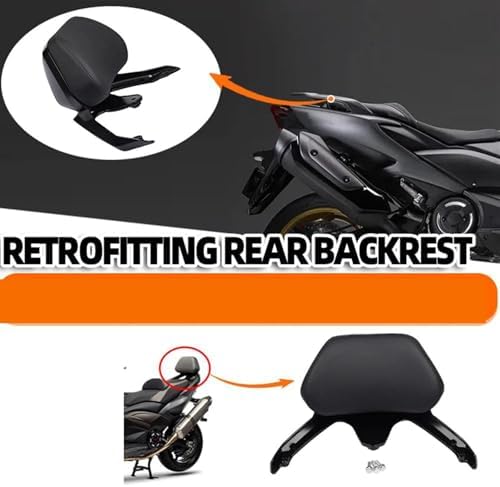 Motorcycle Rear Passenger Backrest for Y&amaha TMAX530 TMAX 530 T-Max 530 2012 2013 2014 2015 2016 Back Cushion Accessories|B0DXVBW2JP