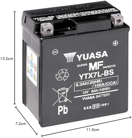 Yuasa Batteria senza manutenzione YTX7L-BS(WC)|B07FJF6JRZ