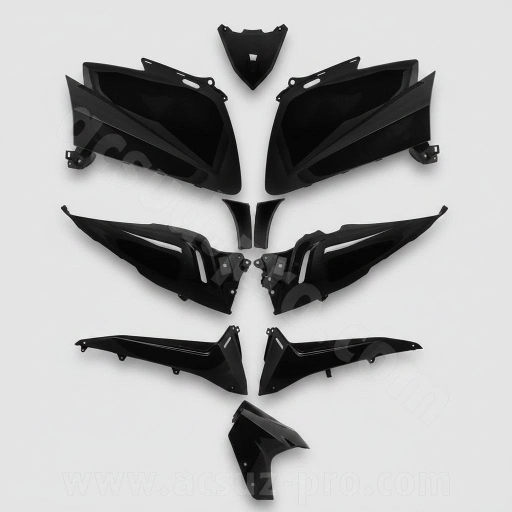 KIT CARENE NERO LUCIDO YAMAHA T-MAX 530 2012 2013 2014 10PZ