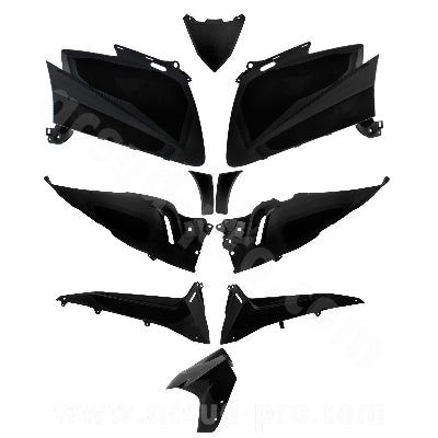 KIT 10 CARENE NERO LUCIDO CARENATURE T-MAX 530 2012 2013 2014