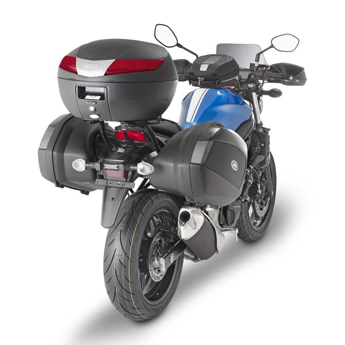 Kit bauletto GIVI V40 nero rosso per YAMAHA T-MAX 500