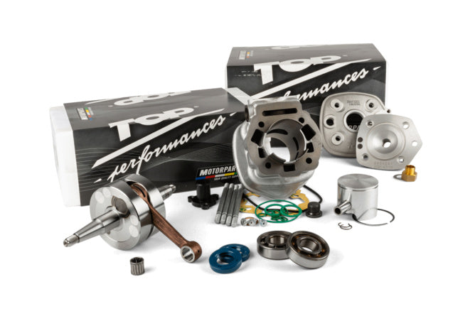 Kit gruppo temico + albero motore 86cc Top Performances Ghisa Corsa 44mm Derbi Euro3