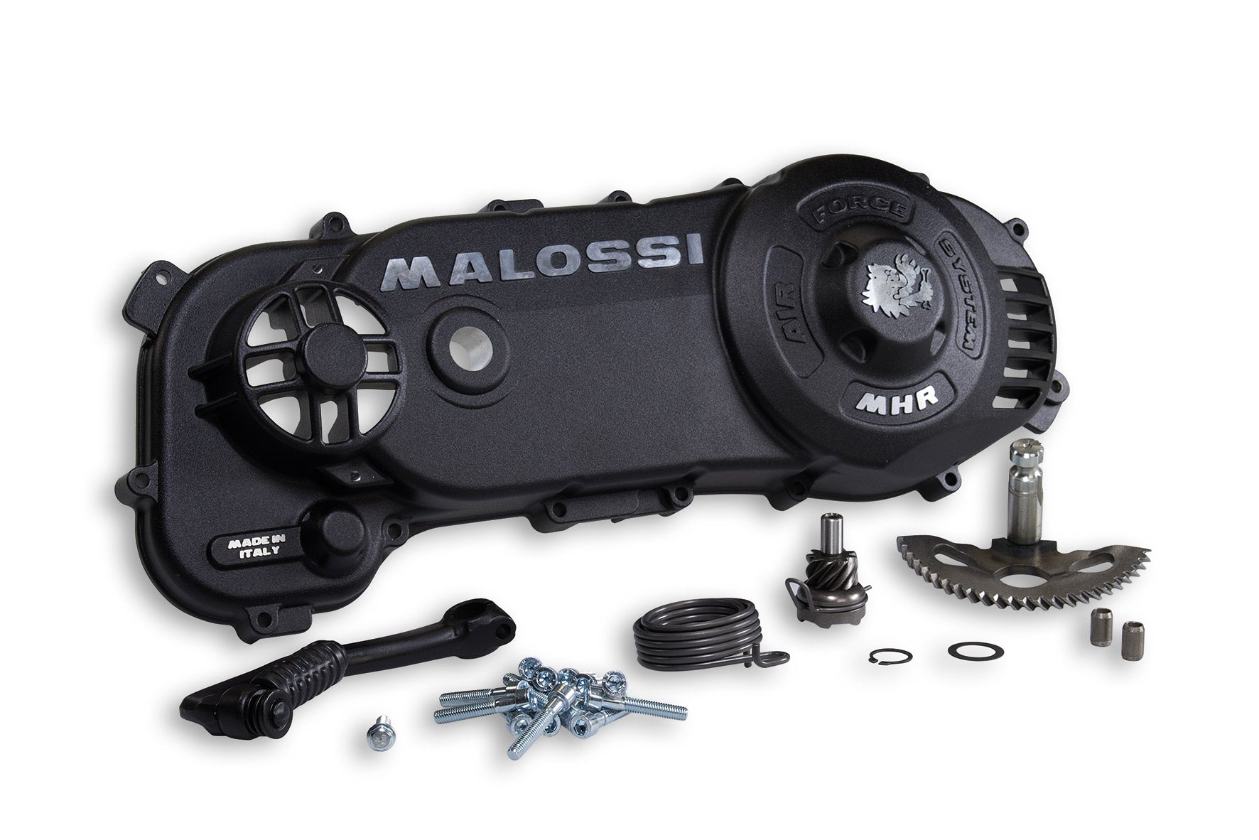 AIR FORCE coperchio completo di bulloneria e kit avviamento per carter Malossi C-One e RC-One e motori Piaggio