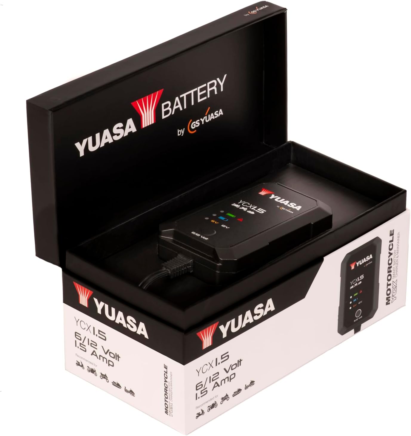 MANTENITORE DI CARICA BATTERIE YUASA YCX 1.5 6V/12V 1,5A CAPACITA 30 AH