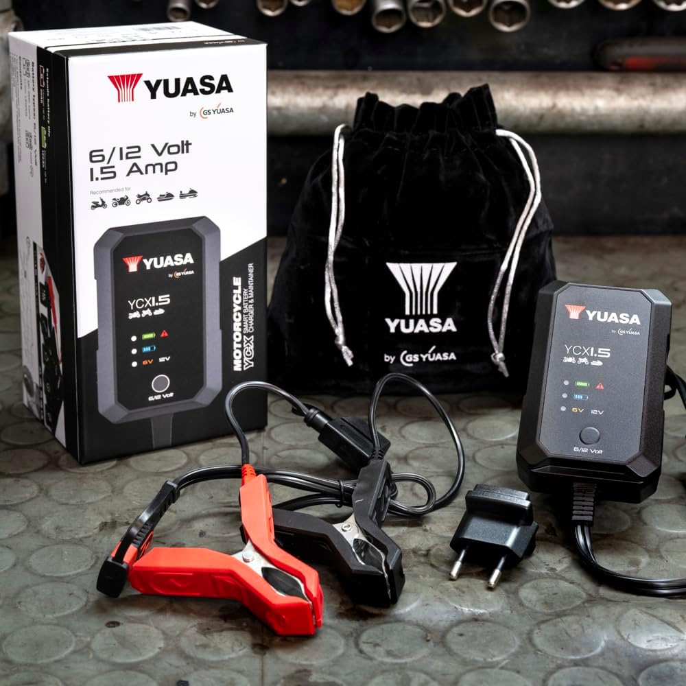 MANTENITORE DI CARICA BATTERIE YUASA YCX 1.5 6V/12V 1,5A CAPACITA 30 AH