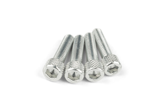 Set viti aspirazione STR8 M6x25mm alluminio argentato (x4)