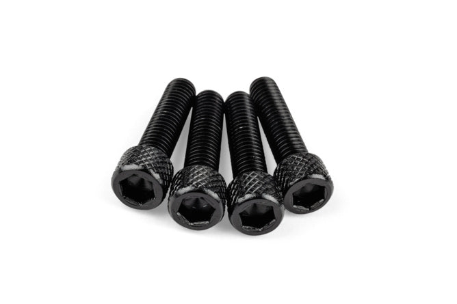 Set viti aspirazione STR8 M6x25 mm alluminio nero (x4)