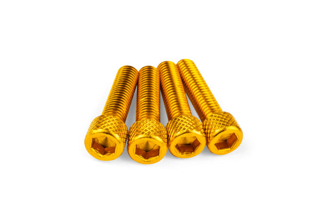 Set viti aspirazione STR8 M6x25 mm alluminio dorato (x4)