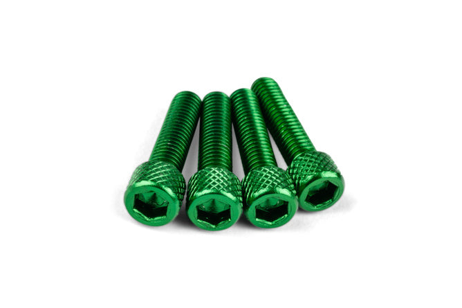 Set viti aspirazione STR8 M6x25 mm verde alluminio (x4)