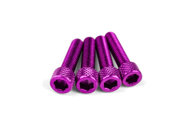 Set viti aspirazione STR8 M6x25mm alluminio viola (x4)