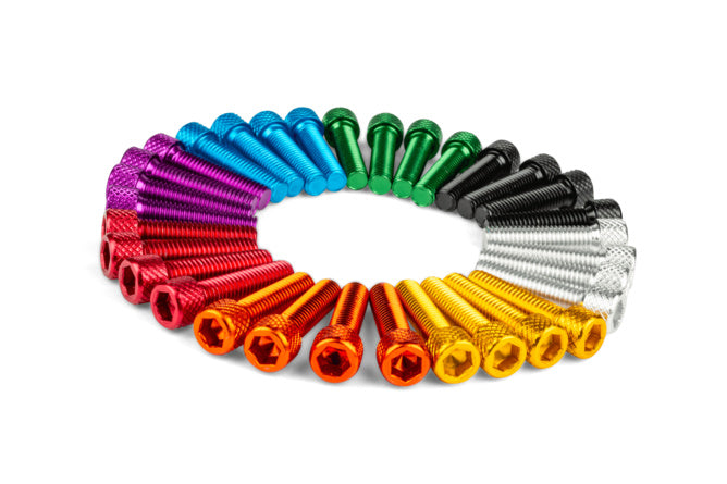 Set viti aspirazione STR8 M6x25mm alluminio blu (x4)