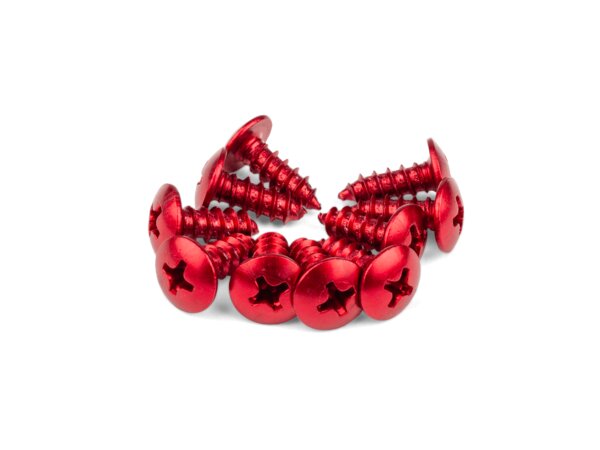 Viti Carena STR8 alluminio M4x12 rosso (x6)