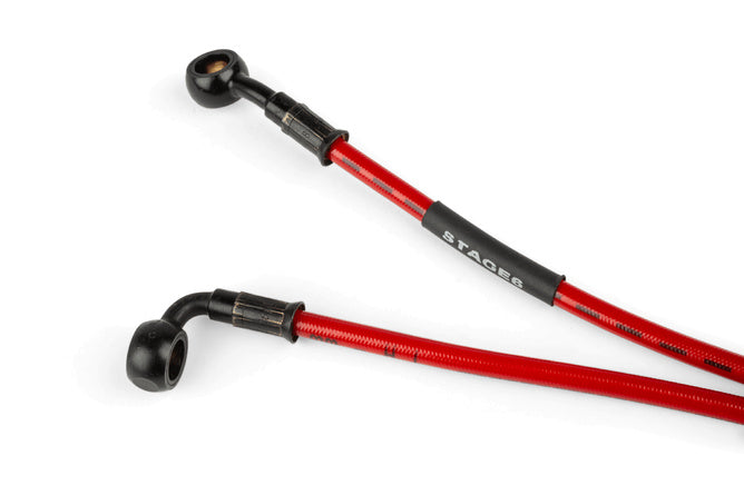 Tubo Freno Stage6 110cm 90 ° + 25 ° rosso
