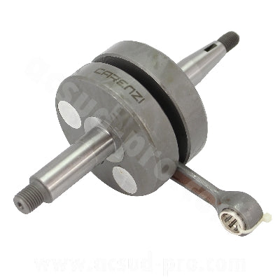 ALBERO MOTORE TOP QUALITY CARENZI RACING EVOLUTION MINARELLI AM6 16000g / m BETA 50 RR / MBK 50 X-POWER / YAMAHA 50 TZR / PEUGEOT 50 XPS / RIEJU 50 RS (SPALLE PIENE) biella 85 mm , PERNO E CUSCINETTO DI BIELLA MAGGIORATI (18MM vs 16MM) / GABBIA A RULLI 12 X 17 X 15