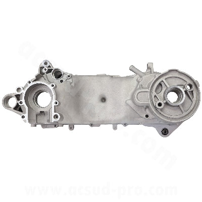 SEMI CARTER MOTORE SINISTRO MBK 50 BOOSTER, STUNT / YAMAHA 50 BWS, SLIDER ( OEM : 3VL-E5150-00-00 )