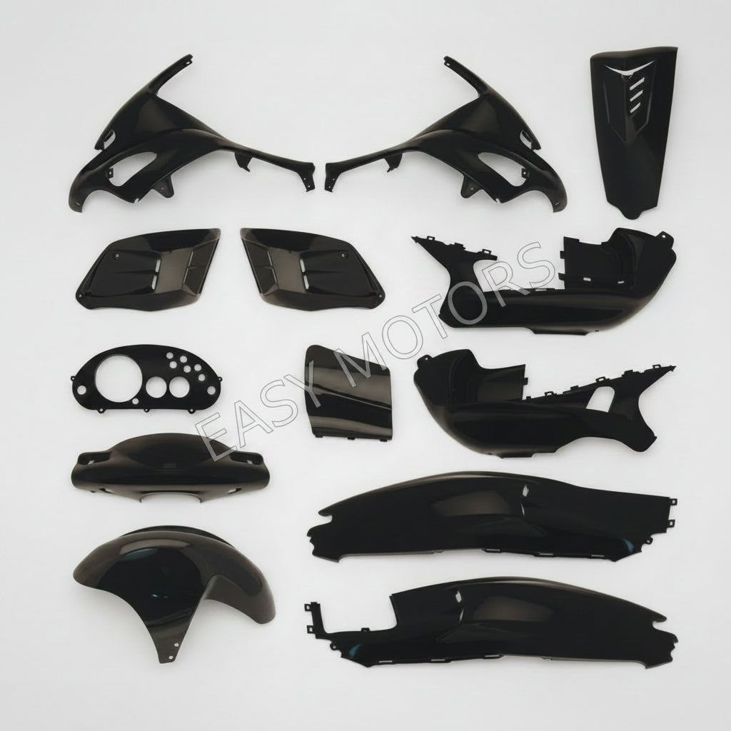 KIT CARENA NERO LUCIDO GILERA RUNNER 50 125 180 200 2T 4T 1997-2005 CARENE PLASTICHE