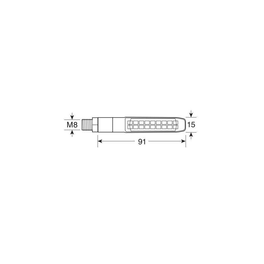 COPPIA FRECCE E FANALE STOP POSTERIORE A LED VICTORY REAR 90623 PER MOTO E SCOOTER OMOLOGATI CE