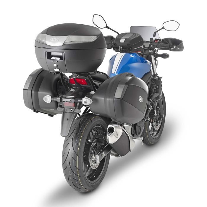 Kit bauletto GIVI V40 TECH nero fumè per YAMAHA T-MAX 500