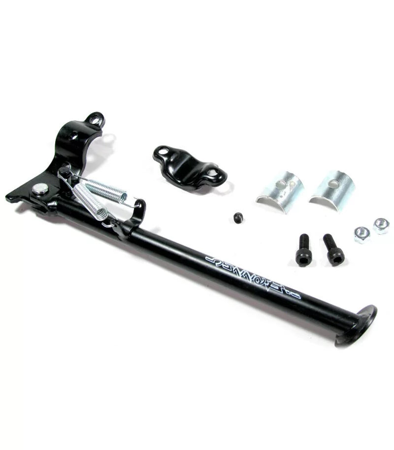 Buzzetti 4601 Cavalletto laterale Universale da 29 cm standard per forcelloni tondi diam. Da 26 a 32 mm per moto e scooter