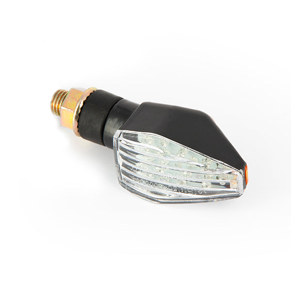 Coppia di mini indicatori LED triangolari dal design compatto e moderno Dotati di 12 LED per Moto e Scooter