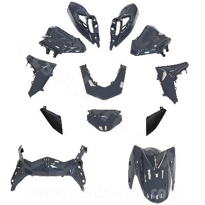 KIT CARENE 12 PEZZI CARENA YAMAHA NMAX 125CC 2021-2024 GRIGIO NARDO CON VITI