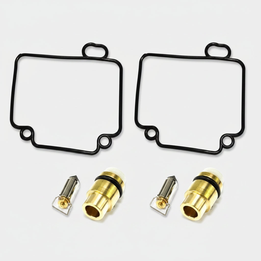 KIT COPPIA GUARNIZIONI VASCHETTA CARBURATORI E 2 SPILLI T MAX 500 2001 2002 2003
