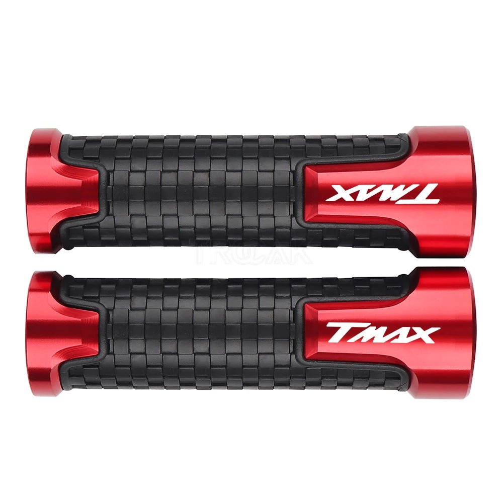 COPPIA MANOPOLE CON SCRITTA TMAX VARI COLORI YAMAHA T MAX 500 530 560 ARGENTO ORO NERO BLU ROSSO TITANIO