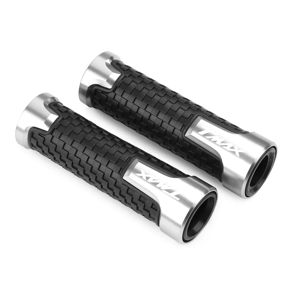 COPPIA MANOPOLE CON SCRITTA TMAX VARI COLORI YAMAHA T MAX 500 530 560 ARGENTO ORO NERO BLU ROSSO TITANIO