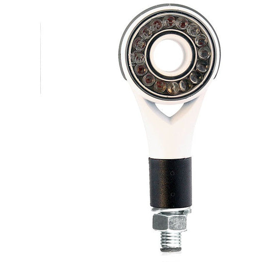 Coppia Frecce Moto a Led Omologate Chaft SHERMAN Bianco Vetro Fumè