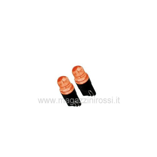 Coppia lampade T10 Color Led 12v arancio