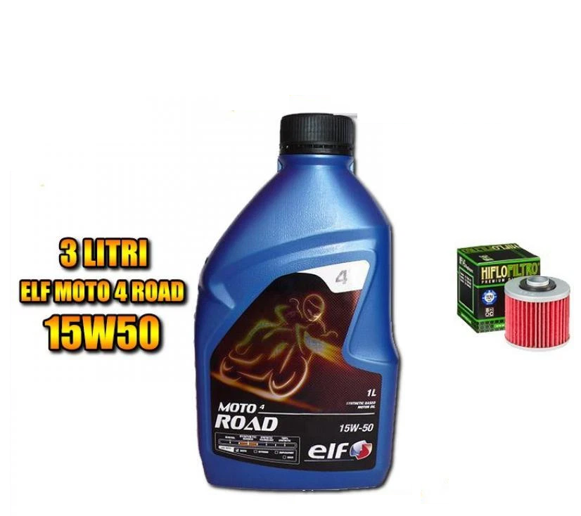 TAGLIANDO OLIO MOTORE 3 litri ELF 15W-50+ FILTRO OLIO HF123 KAWASAKI KLR 650 A 1989